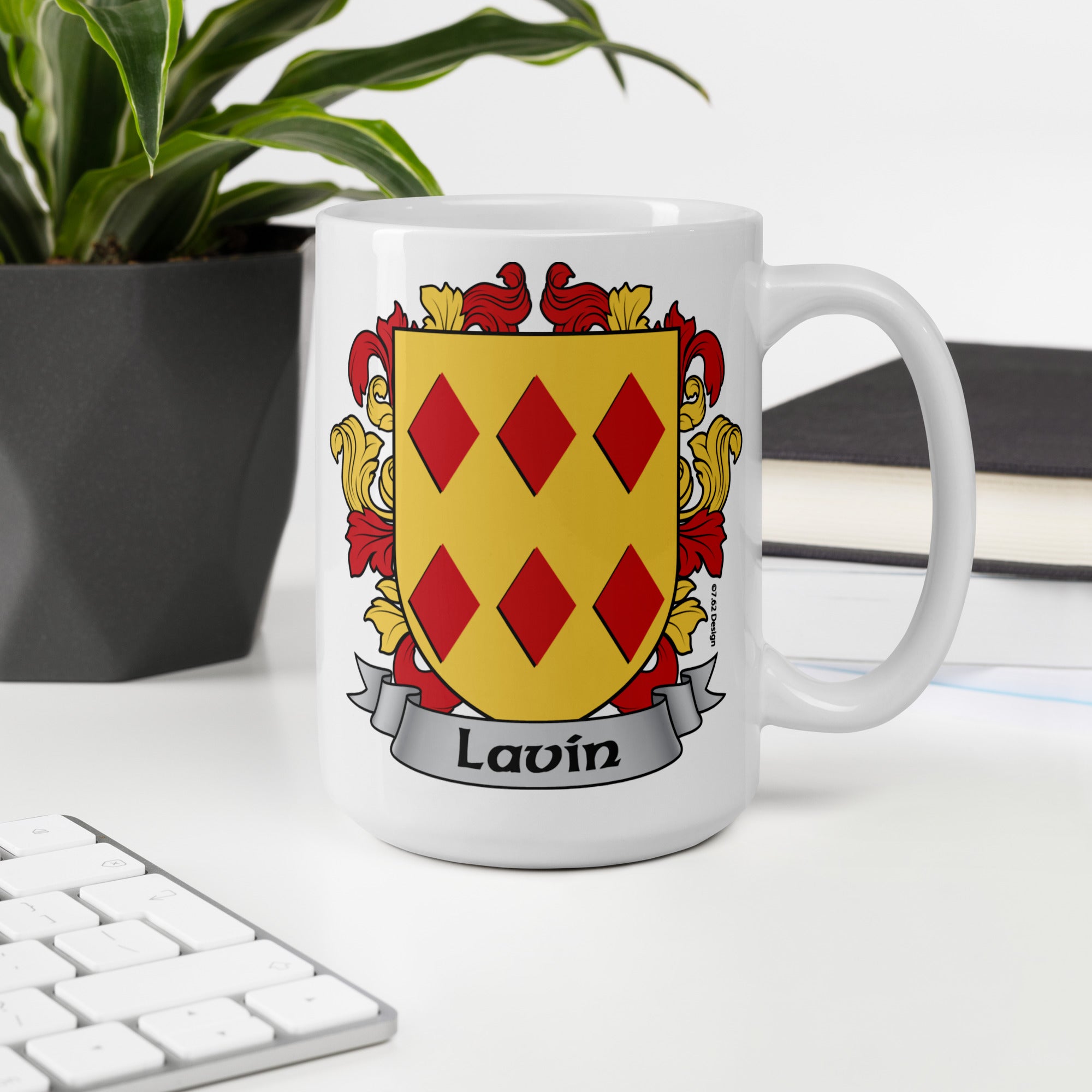 7.62 Design Lavin Coat of Arms tazza 15oz ceramica