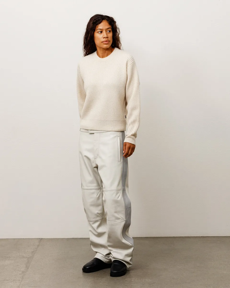 Stussy Pantaloni Moto pelle Bone classic fit zip uomo