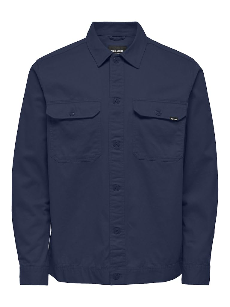 ONLY & SONS Onssilvio LS Pocket Overshirt camicia twill cotone