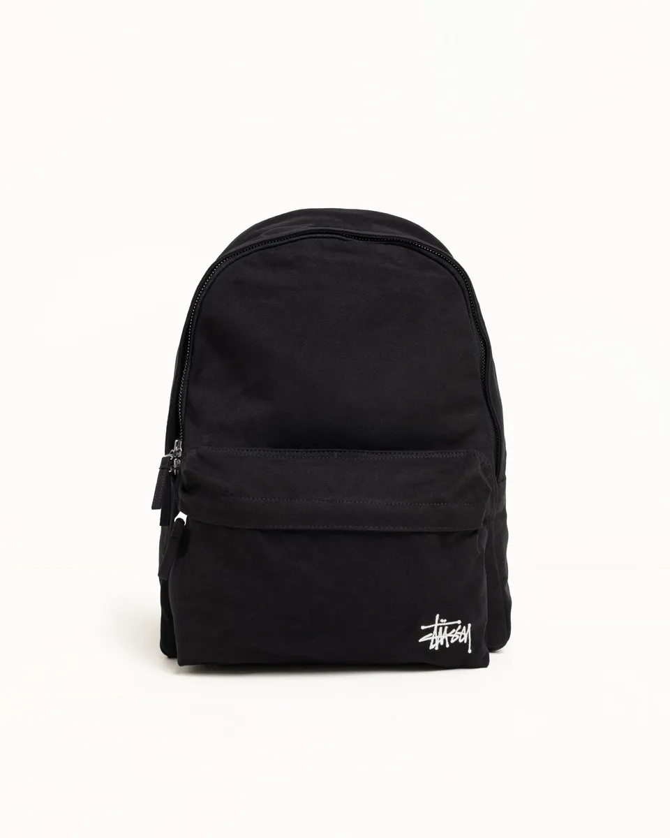 Stussy Canvas Backpack zaino nero tela laptop 16"