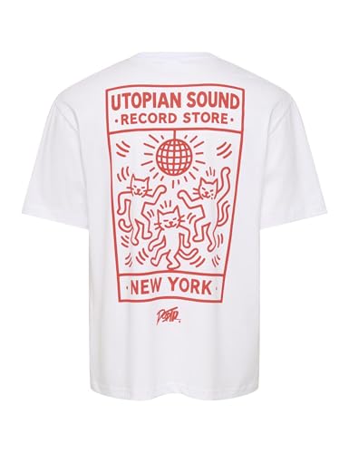 Only & Sons Onsfred World Wide RLX SS Tee T-shirt Bianca S