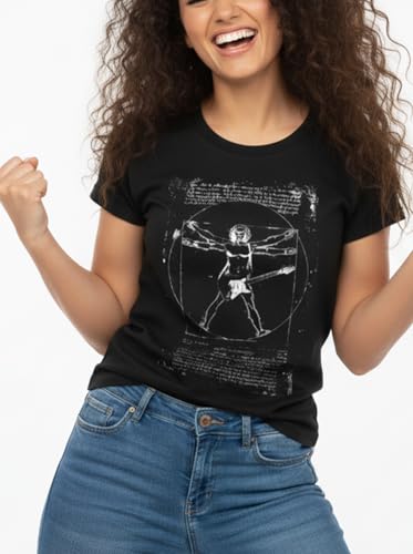 MAKAYA Da Vinci Rock Chitarra t-shirt donna cotone taglia L