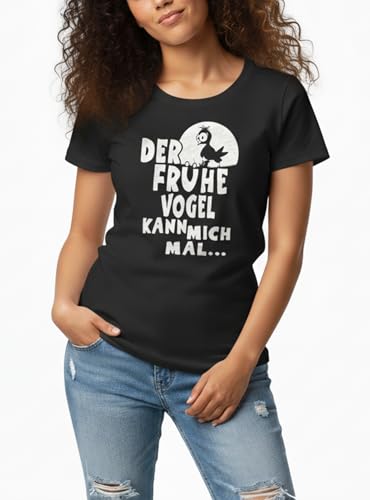 MAKAYA T-Shirt Donna Early Bird Scritta Cotone L