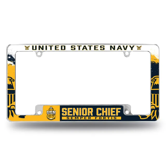 7.62 Design Navy Senior Chief cornice targa cromata