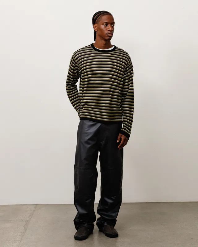 Stussy Lightweight Stripe Sweater maglione nero