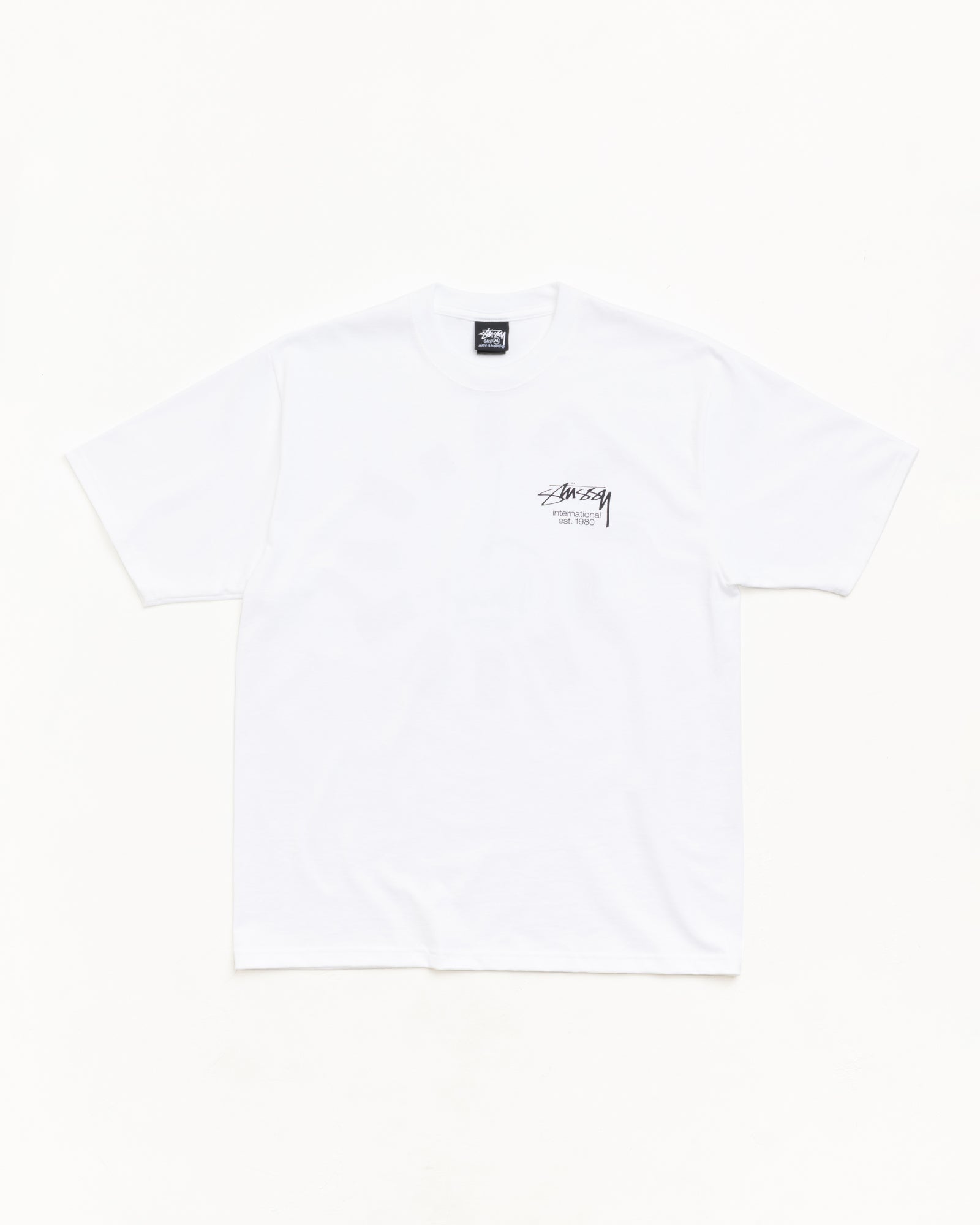 Stussy Tees T-Shirt Dice Clock Bianca in Cotone
