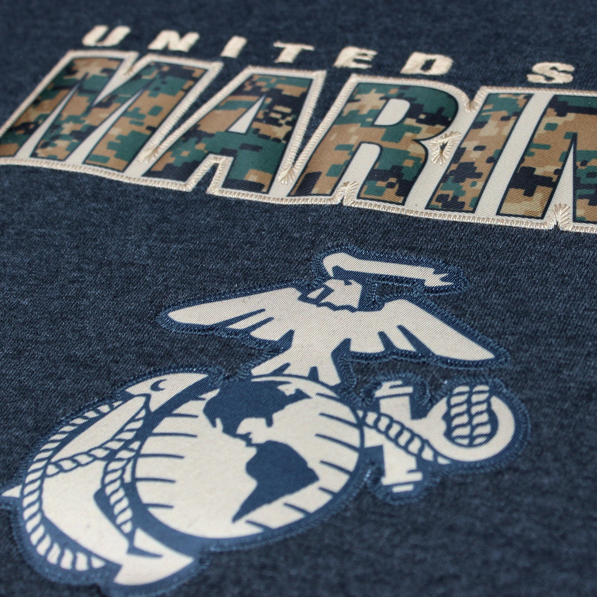 7.62 Design USMC MARPAT felpa cappuccio nera heather