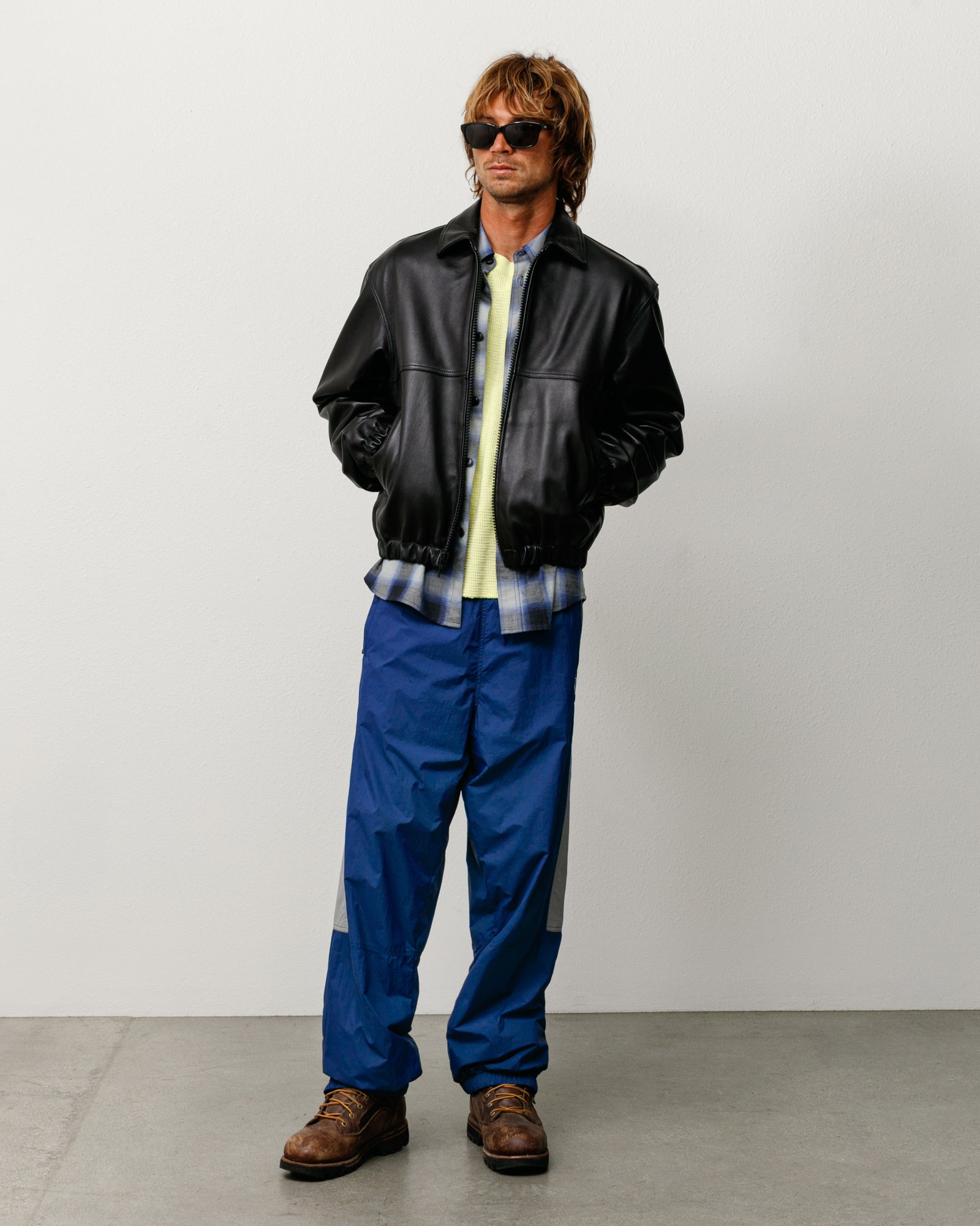 Stussy Giacca Lavoro Pelle Black YKK