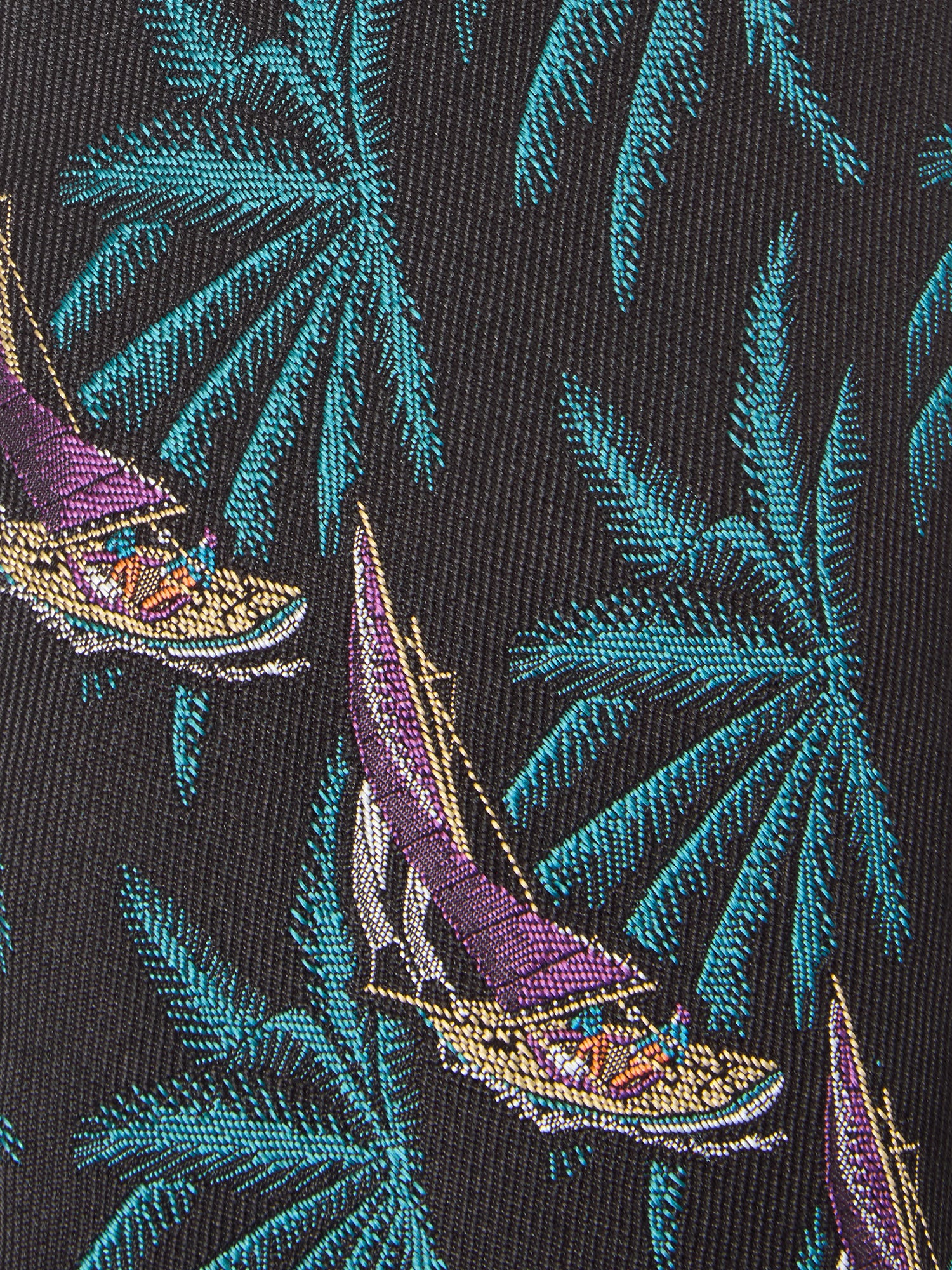 Robert Talbott Boats 89 Heritage cravatta seta nera Multi