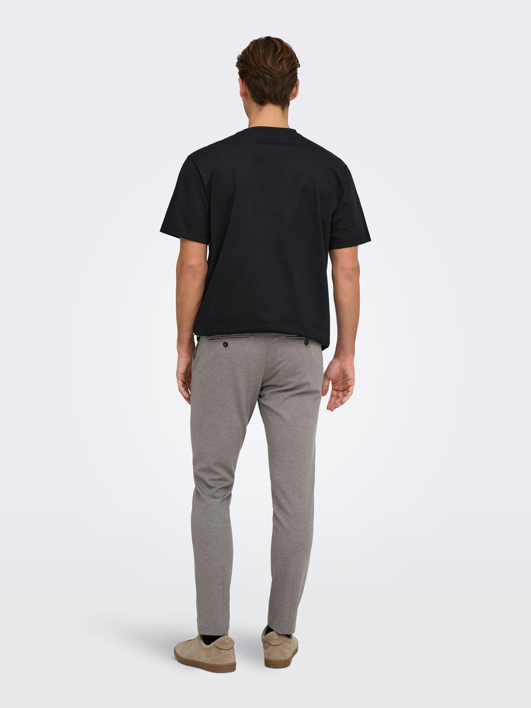 Only & Sons Onsmark Pantaloni Chino Uomo Tapered Nero 34/32