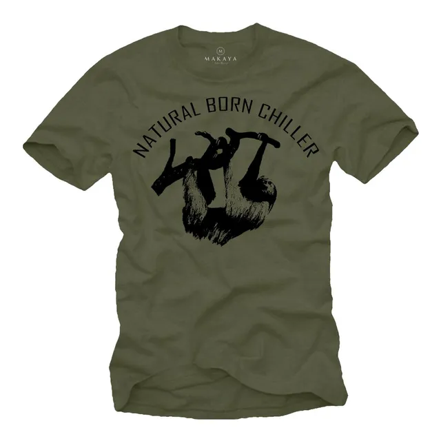 MAKAYA Natural Born Chiller T-Shirt Uomo Cotone