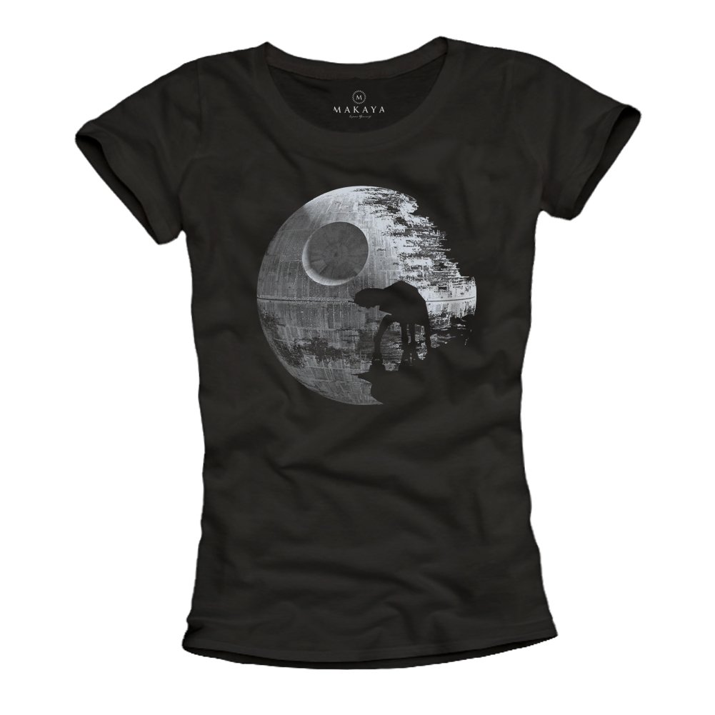 MAKAYA AT AT Morte Nera T-Shirt Donna Cotone Taglia L