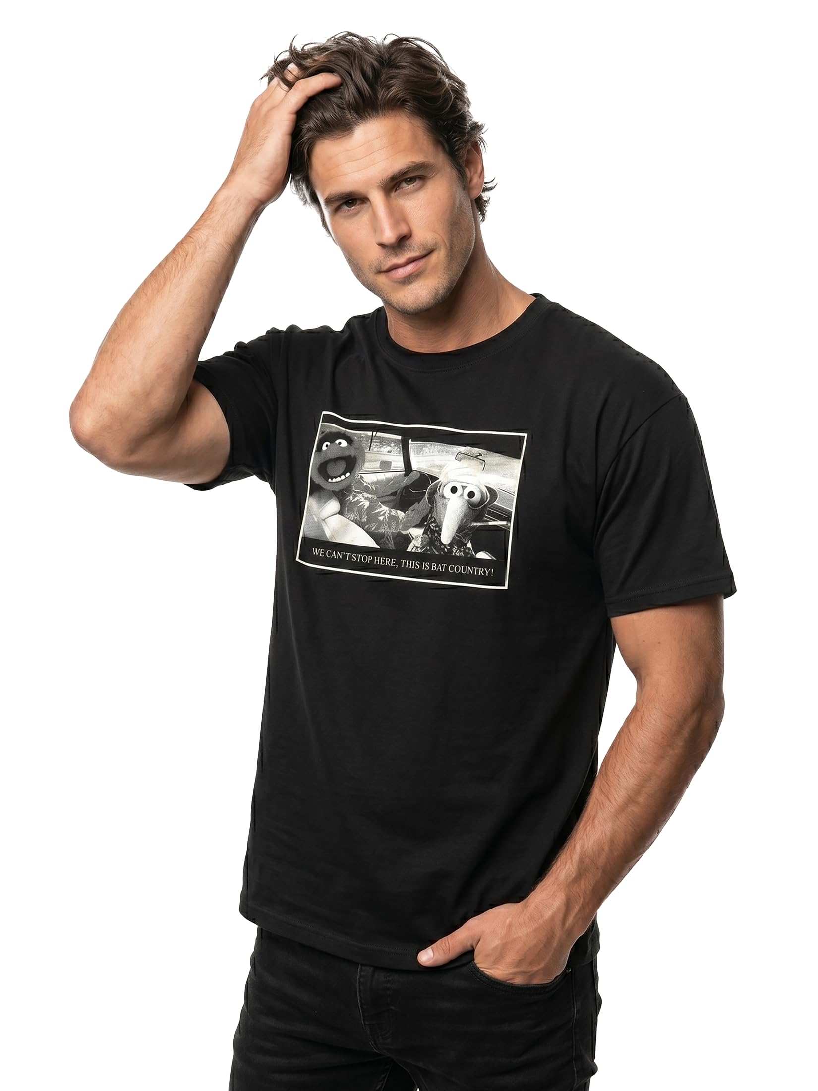 Makaya Fear And Loathing T-Shirt Uomo Nera Cotone