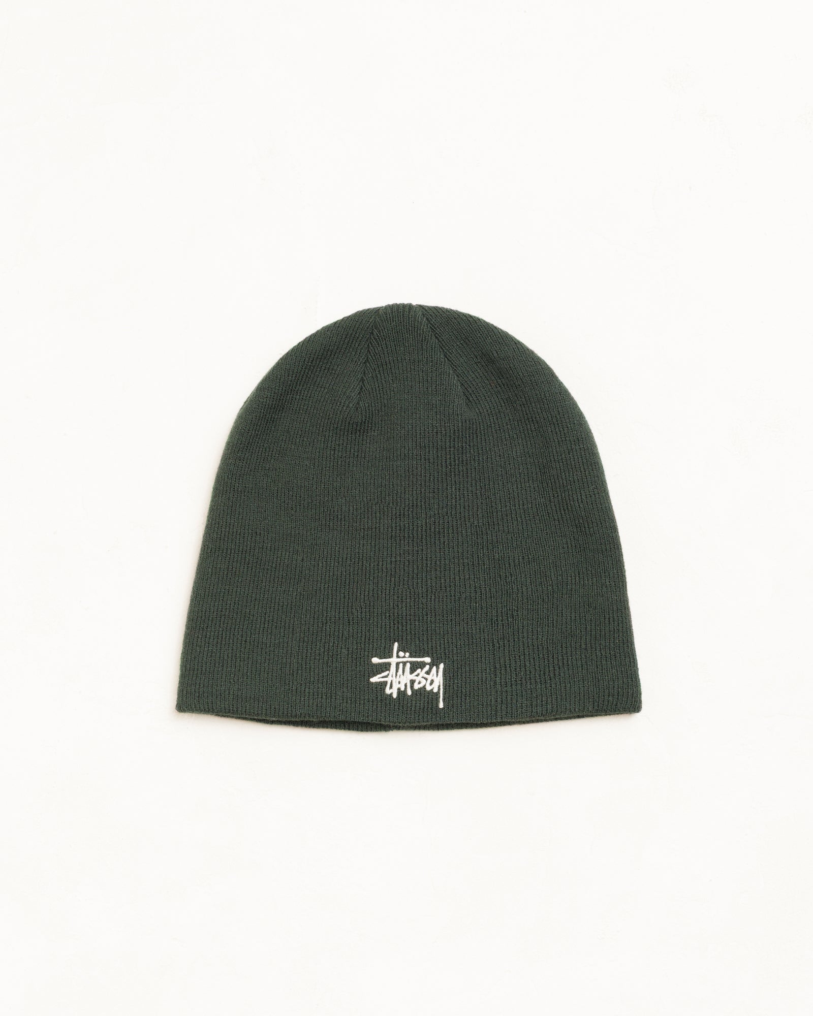 Stussy Basic Skullcap berretto spruce green acrilico