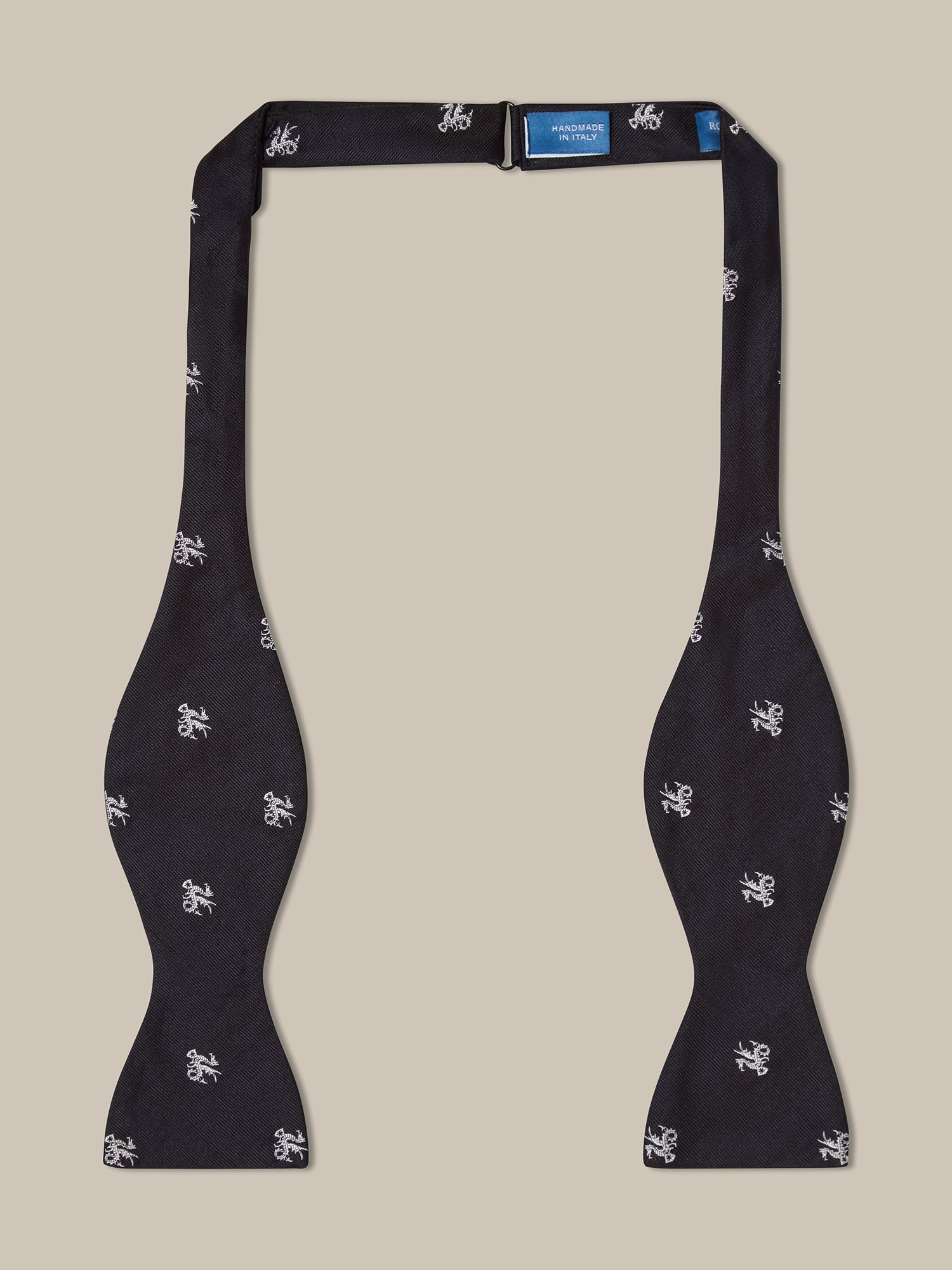 Robert Talbott Bond papillon seta blu navy da annodare