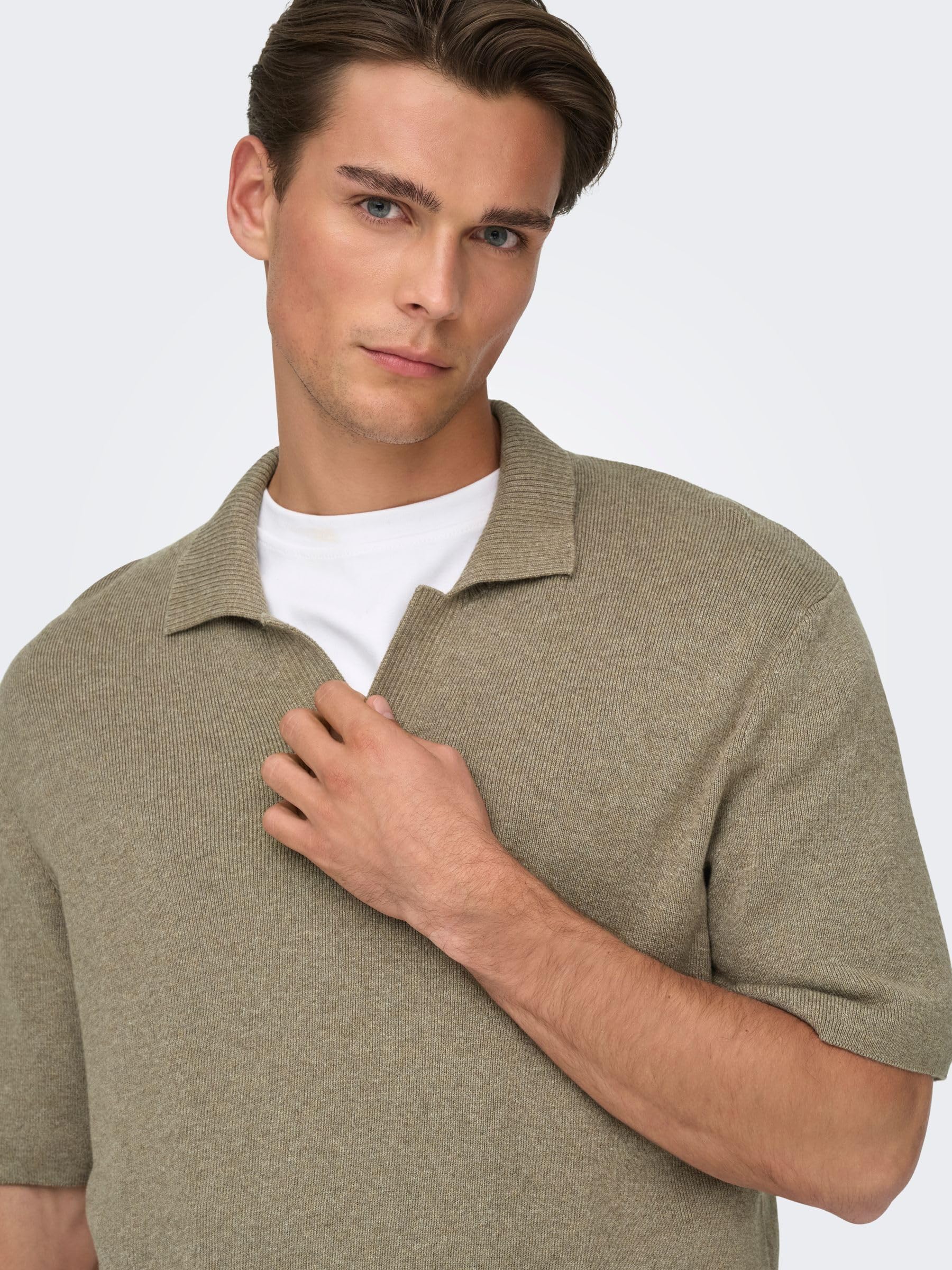 ONLY & SONS Onstravis maglia knit uomo manica corta
