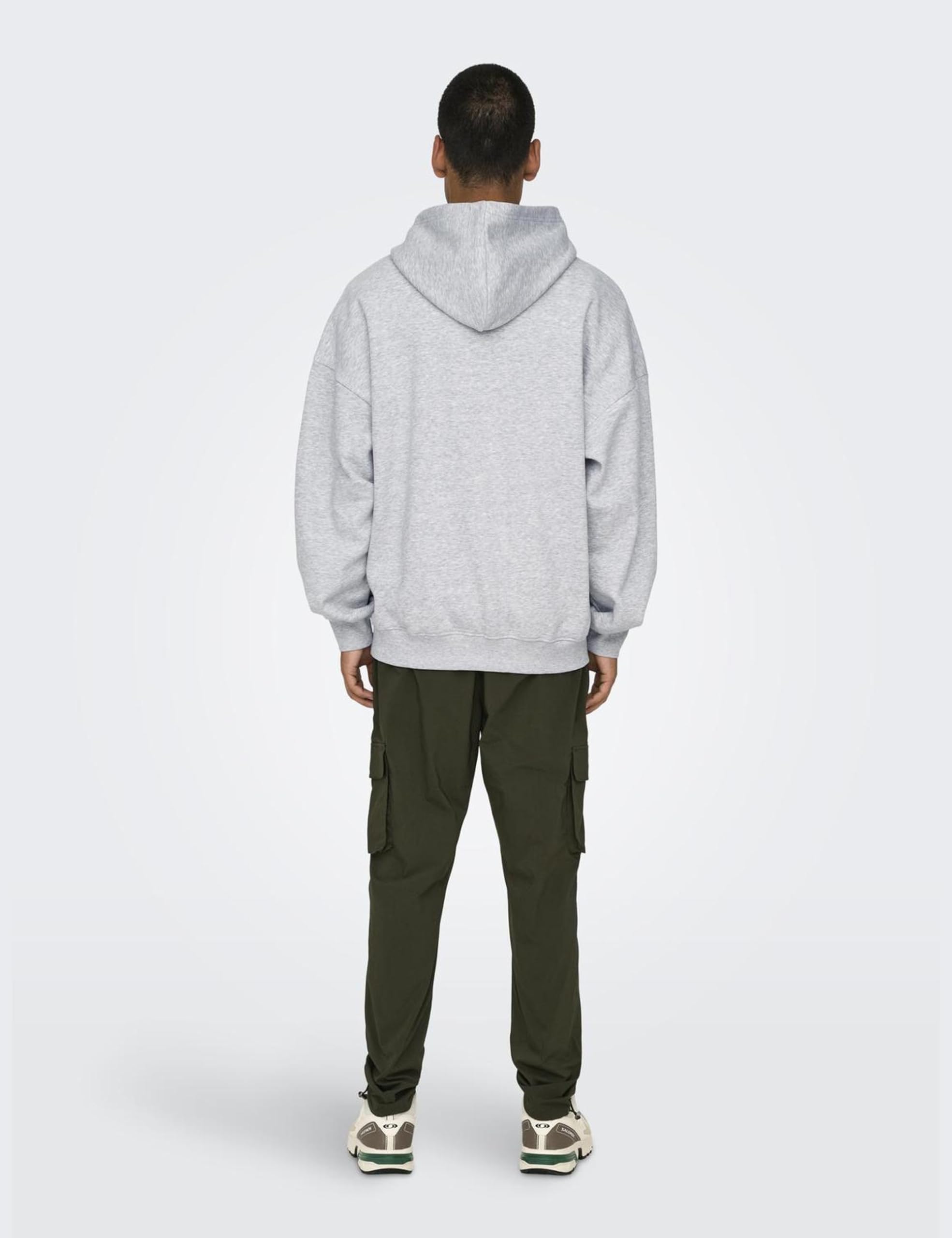 Only & Sons Onsturner Hoodie Felpa uomo Grigio taglia L