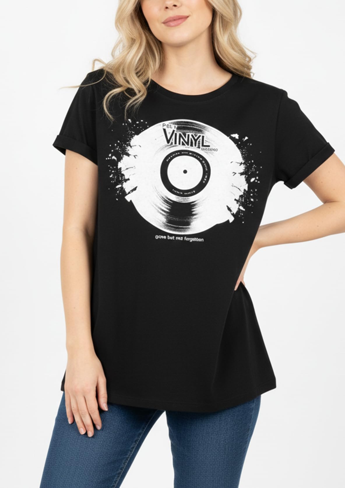 Makaya T-Shirt Donna Cotone M Vinile Musica