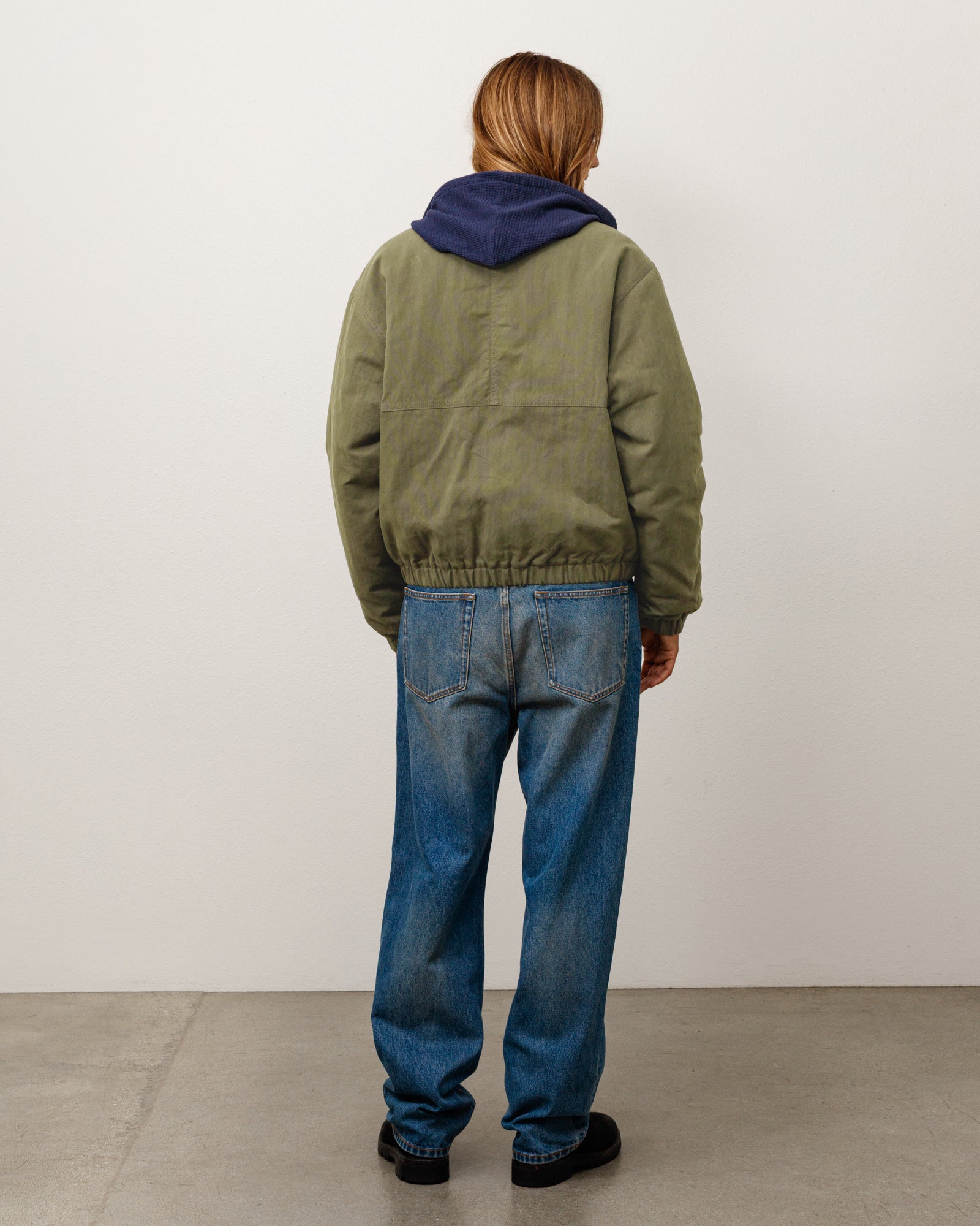 Stussy Nyco Collared Work Jacket giacca verde imbottita