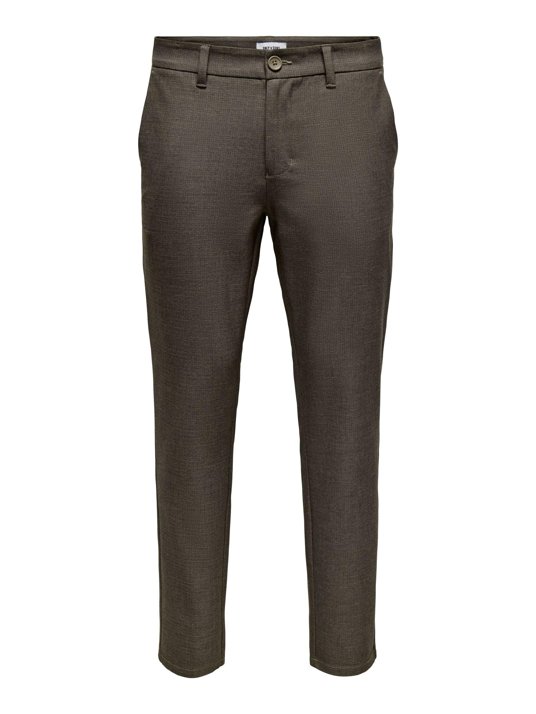 Only & Sons Onsbrad Life Slim Check 0184 pantalone uomo Teak 32W/32L