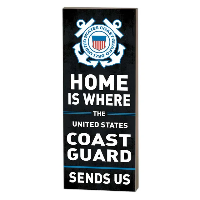 7.62 Design Coast Guard Send Us 7x18 insegna legno blu