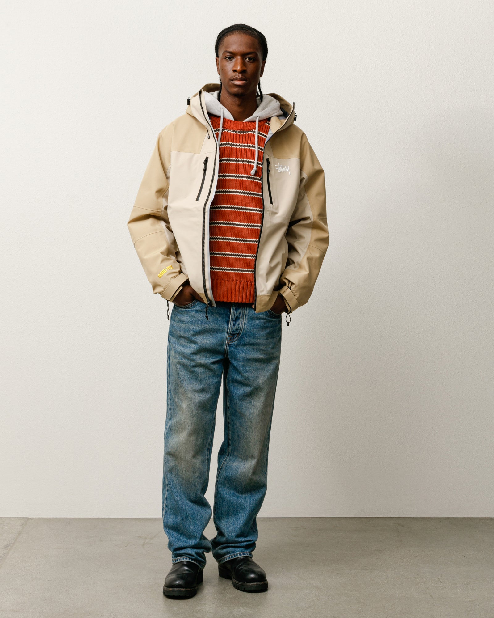 Stussy Guide Shell Giacca Gore-Tex Khaki Gore-Tex 3L