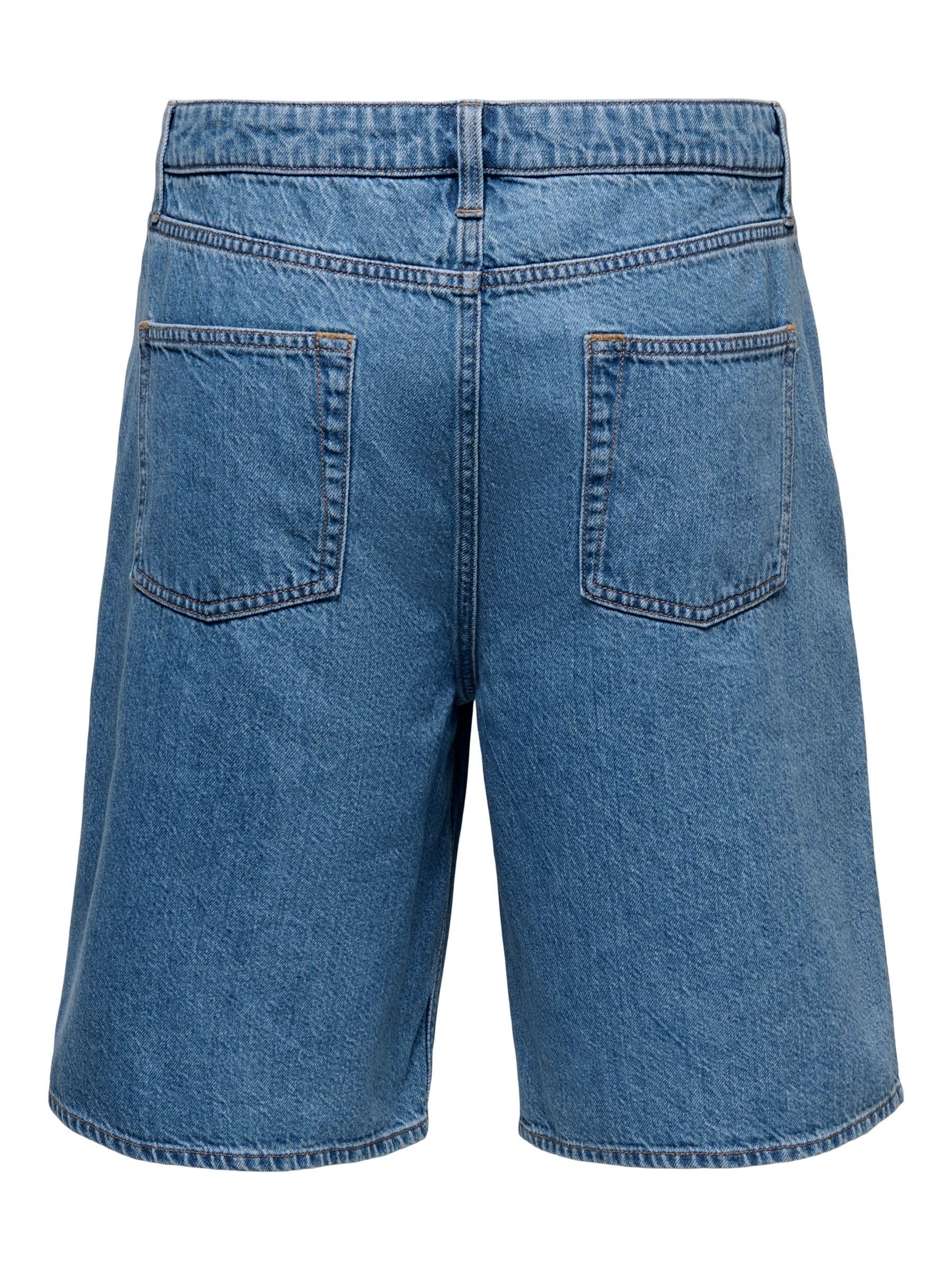 ONLY & SONS Onsremi Shorts Uomo M Denim Blu Wide Box