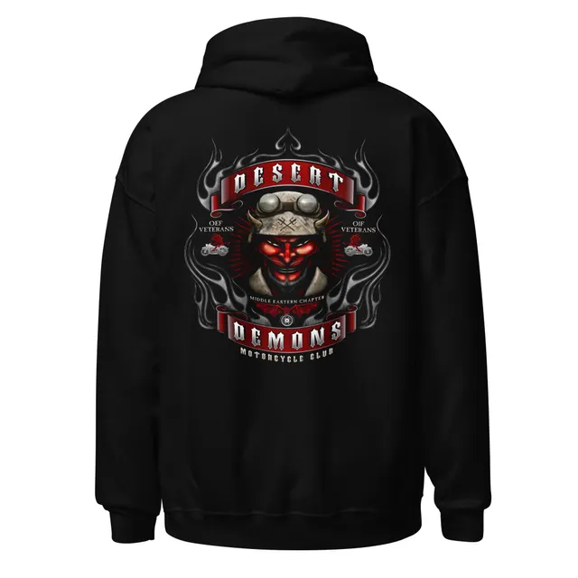 7.62 Design Desert Demons felpa cappuccio nero uomo