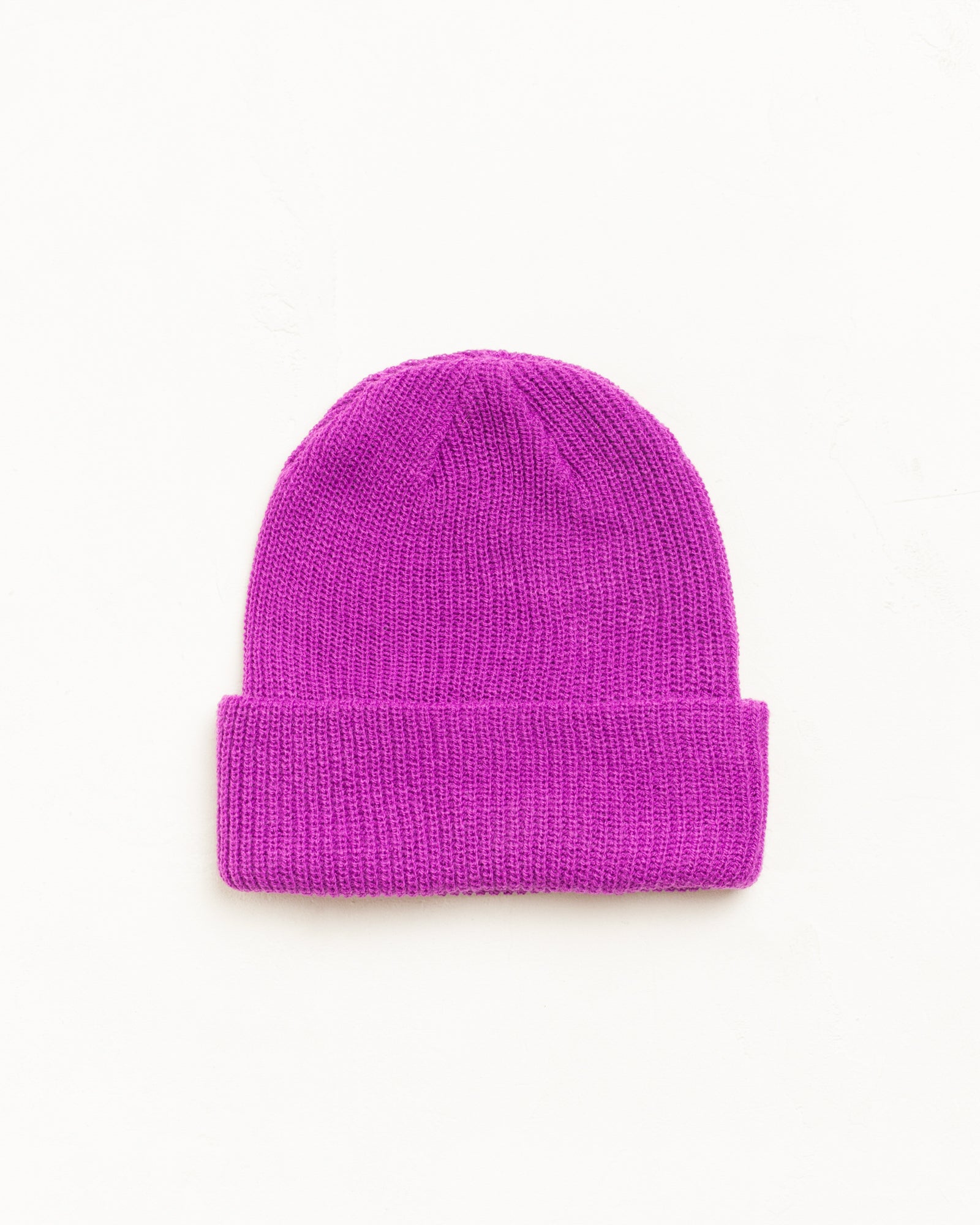 Stussy Basic Cuff Beanie berretto viola acrilico