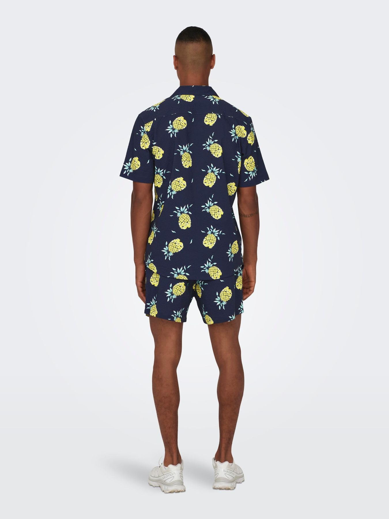 Only & Sons Costume Pantaloncino Uomo XXL Blu Fantasia
