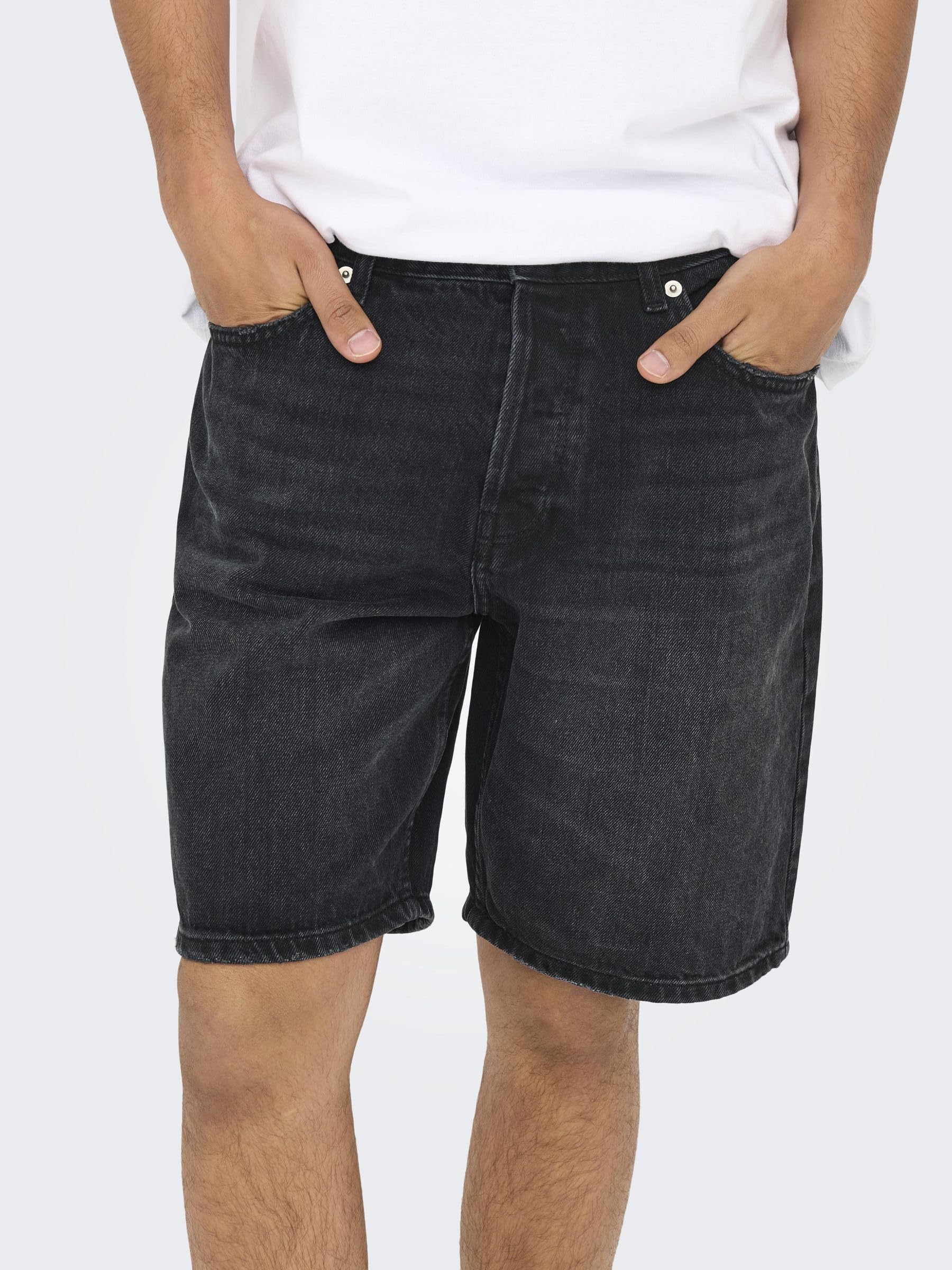 Only & Sons Onsedge Straight shorts jeans uomo XXL