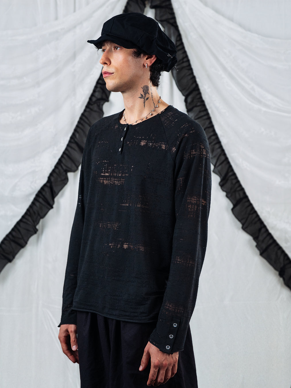 Tiat Occulta bellezza Serafino camicia cotone laserato