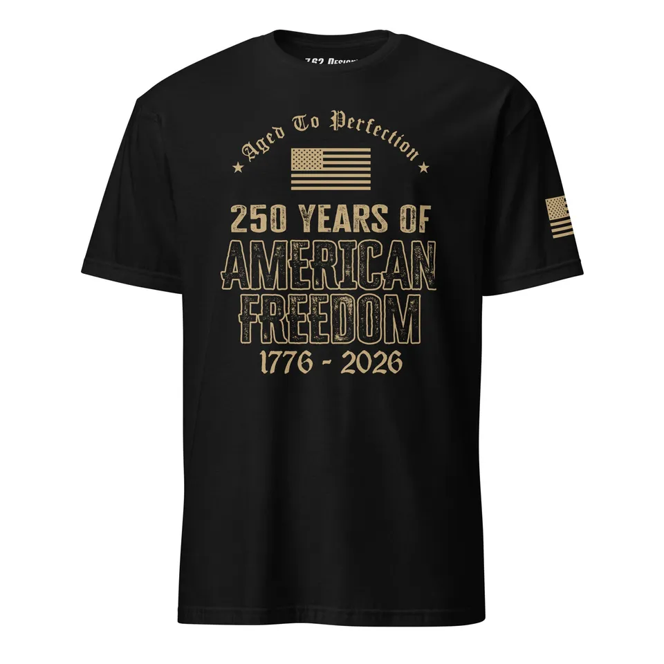7.62 Design USA 250th T-Shirt uomo nera cotone