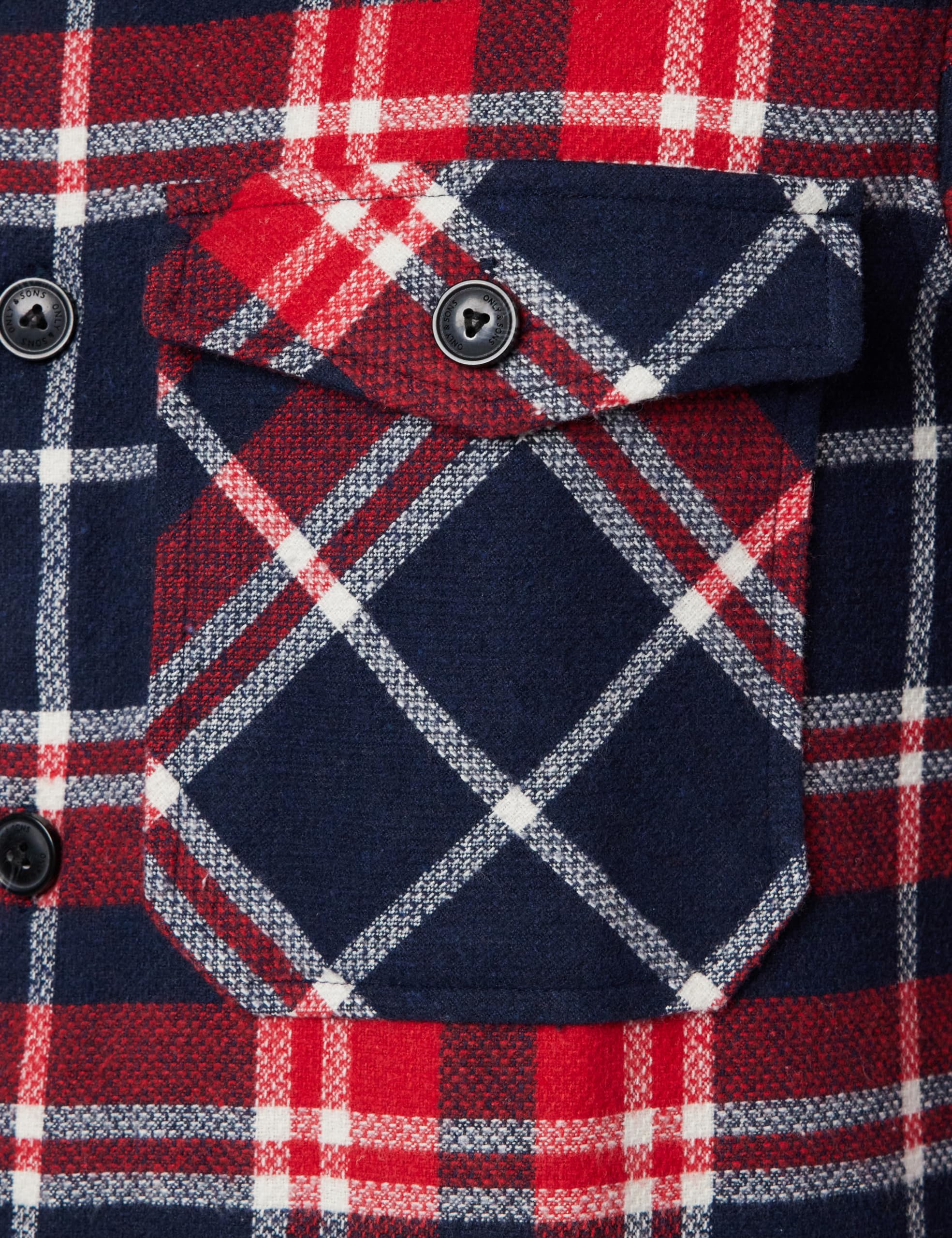 Only & Sons Onsmilo Check Camicia Uomo Navy Scuro Cotone L