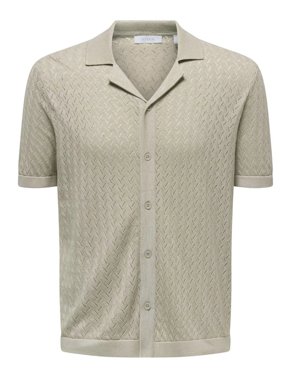 Only & Sons Onssanto Resort Camicia Uomo M Beige Frml
