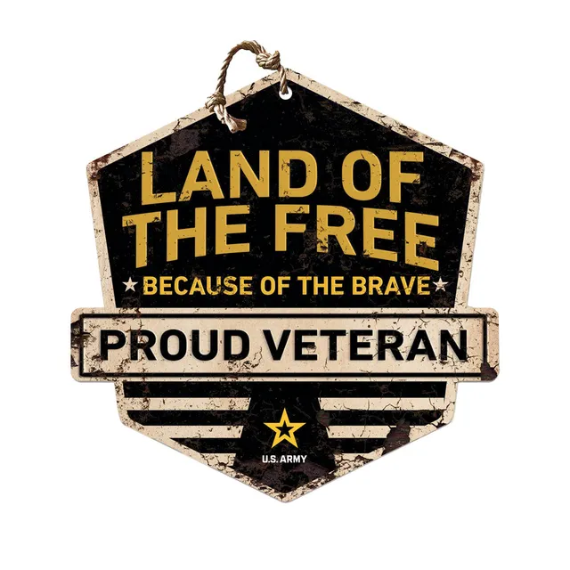 7.62 Design Army Land of the Free Targa legno 50x50