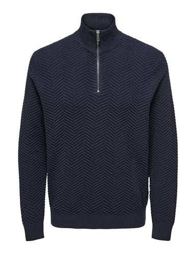 Only & Sons Onsmace Mezza Zip Maglione Olive Night