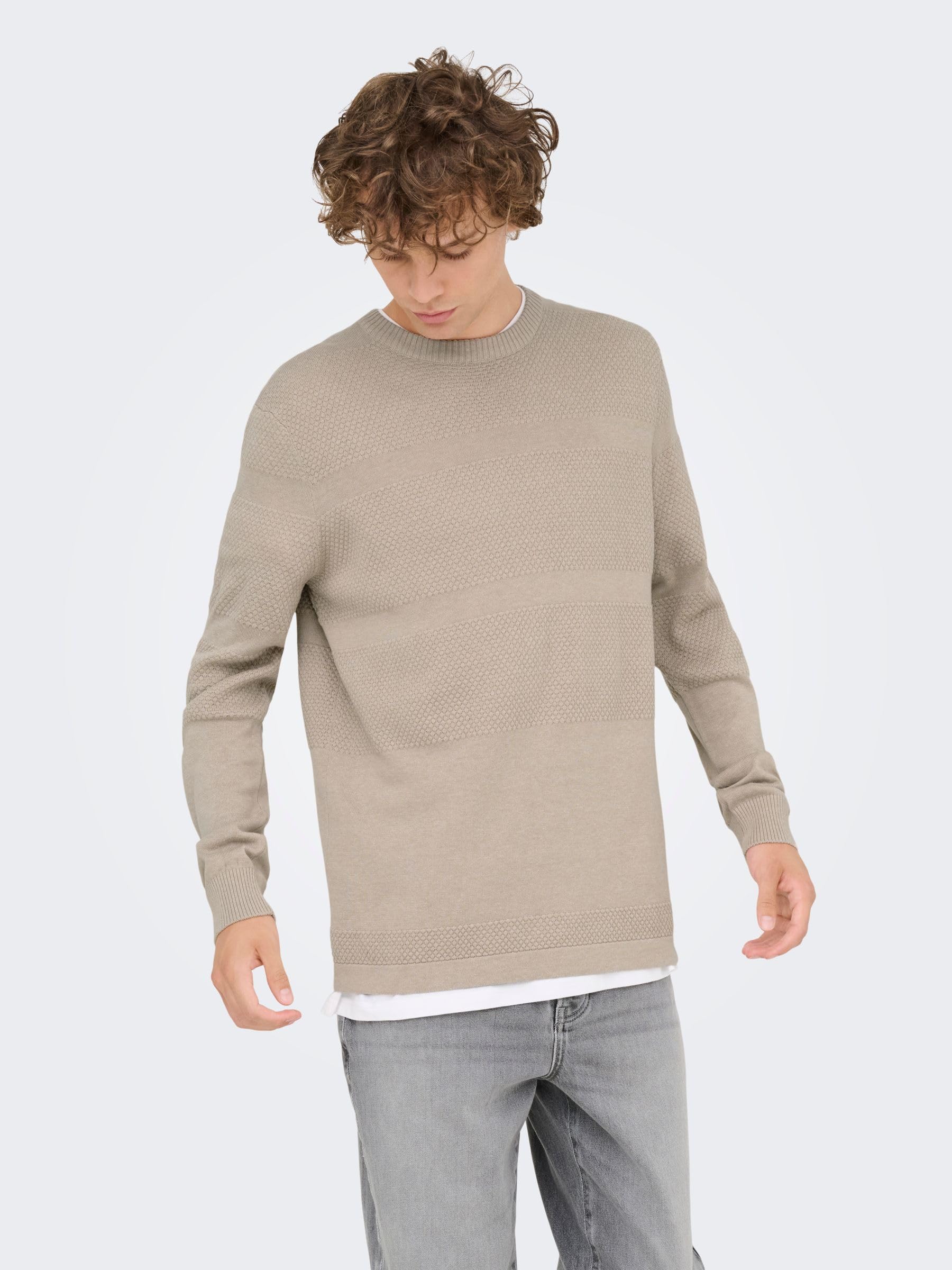 ONLY & SONS Onsmalik Maglione XL Uomo Girocollo Knit