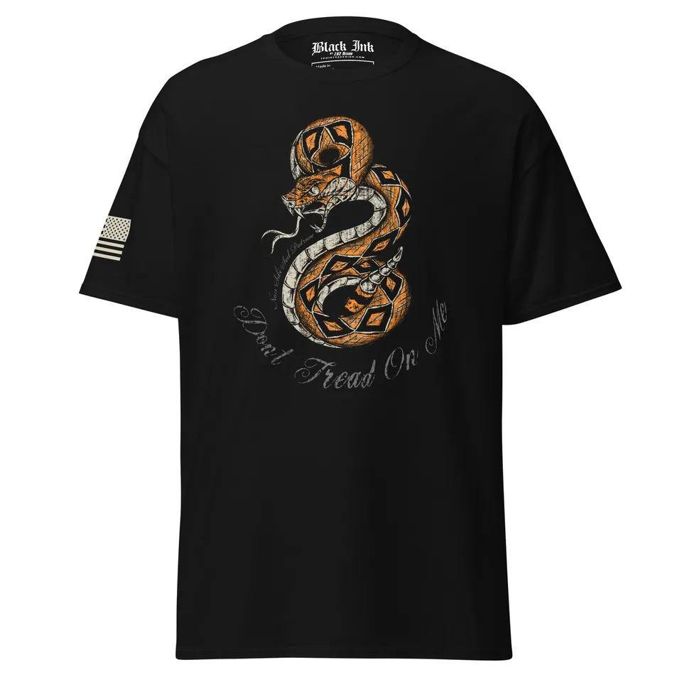 7.62 Design Don't Tread On Me maglietta nero cotone 100% taglia S-5XL