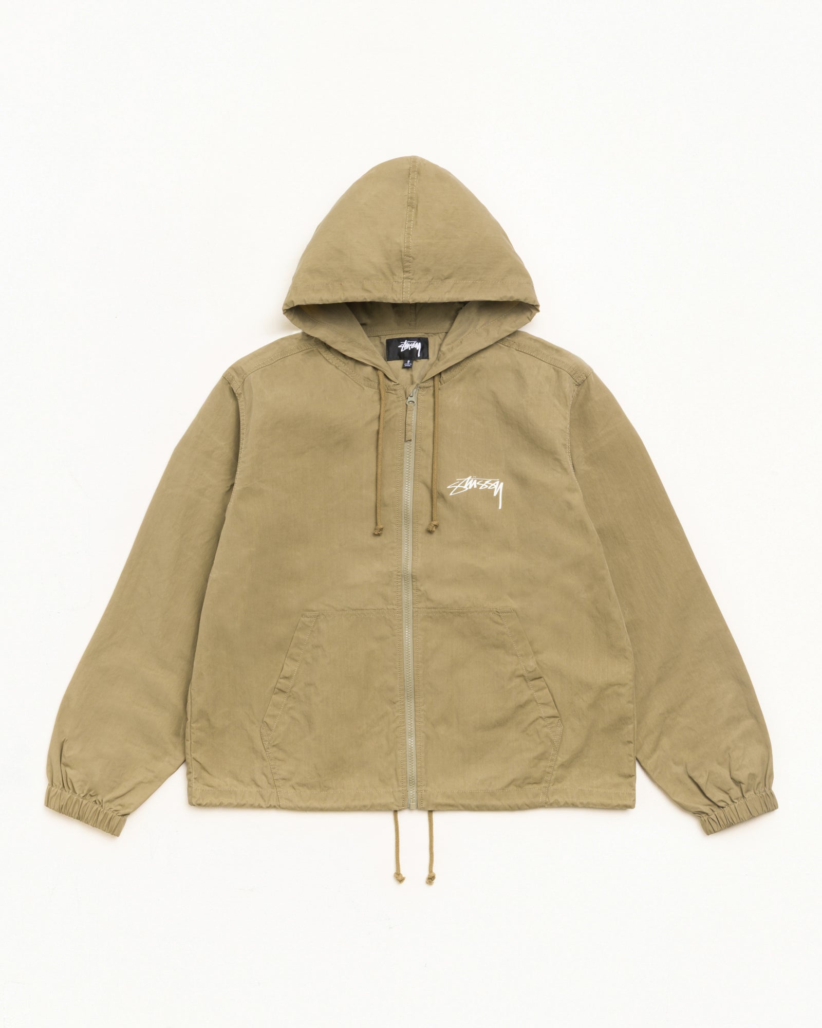 Stussy Outerwear Waxed Cotton Beach Shell giacca oliva XL