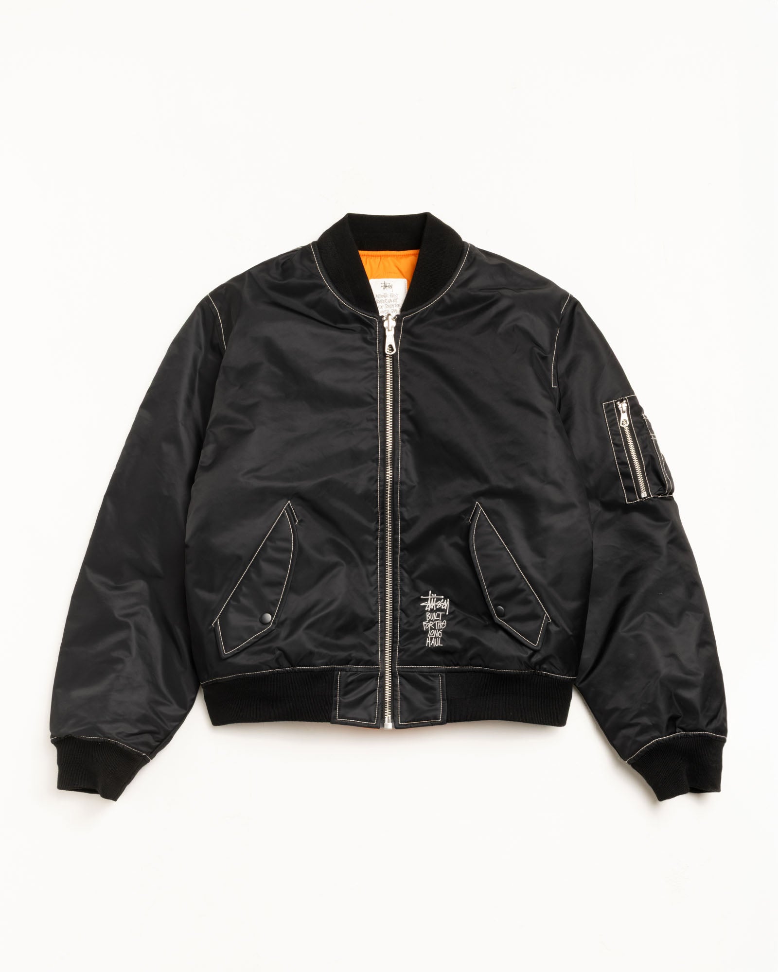 Stussy Built Reversible Bomber giacca Black nylon
