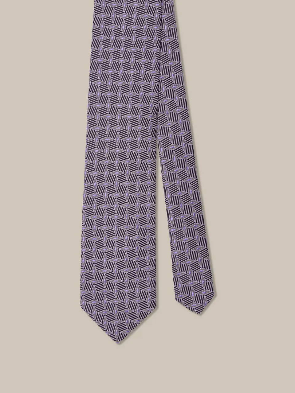 Robert Talbott Robert Cravatta Uomo Viola Seta Diamond Cube