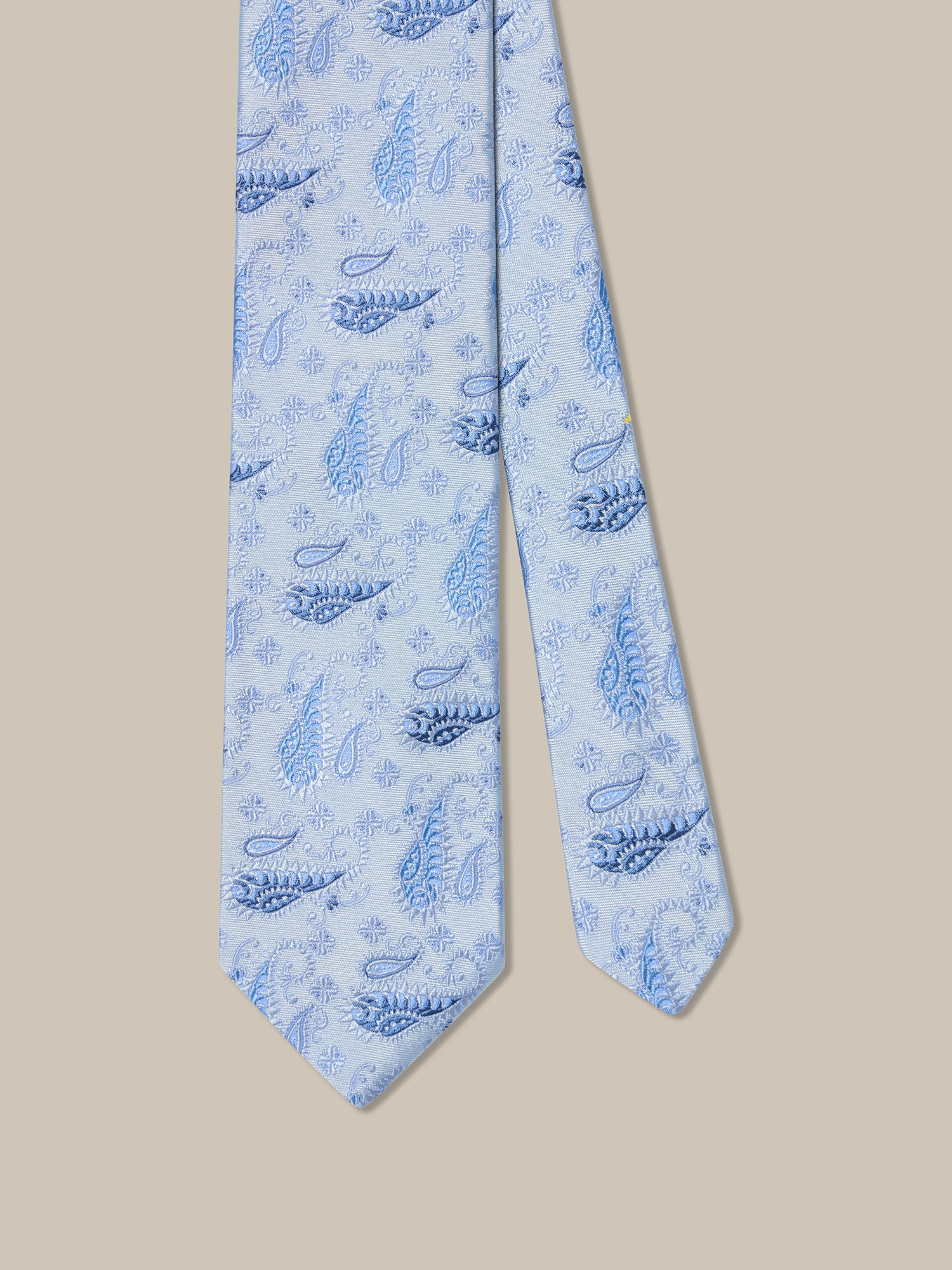 Robert Serrated Paisley Best of Class cravatta seta azzurro chiaro