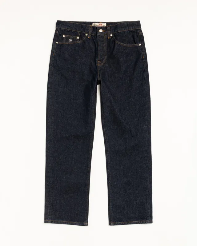 Stussy New Classic Jean Denim Rinsed Indigo Dritto Cotone