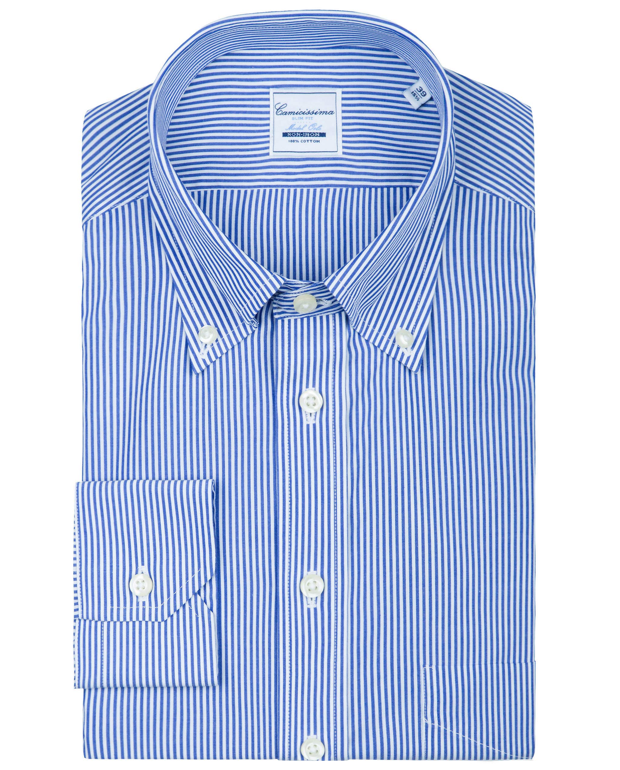 Camicissima Fancy camicia uomo a righe con taschino slim