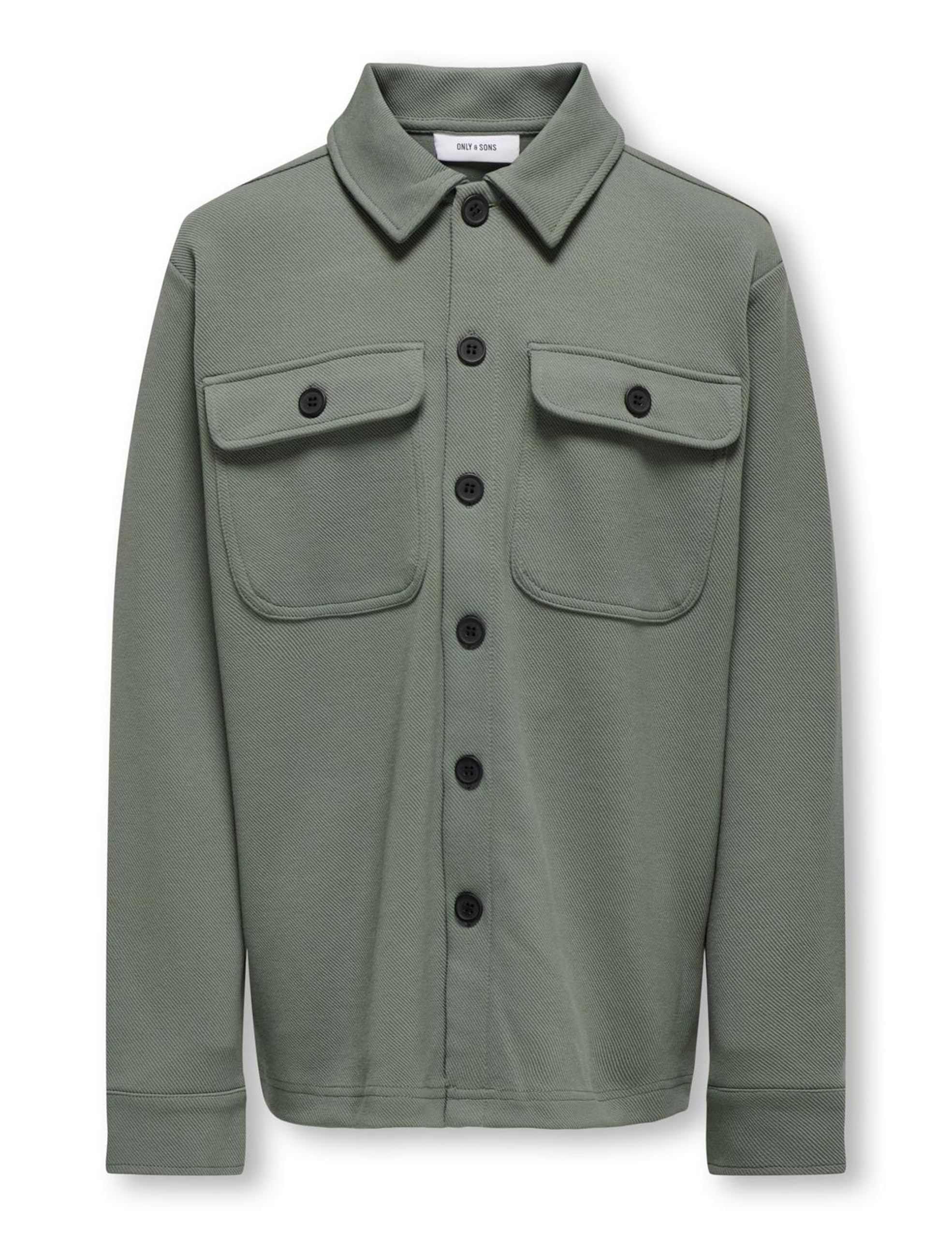 ONLY & SONS Osjnew Kodyl Overshirt Camicia Vintage Khaki felpa