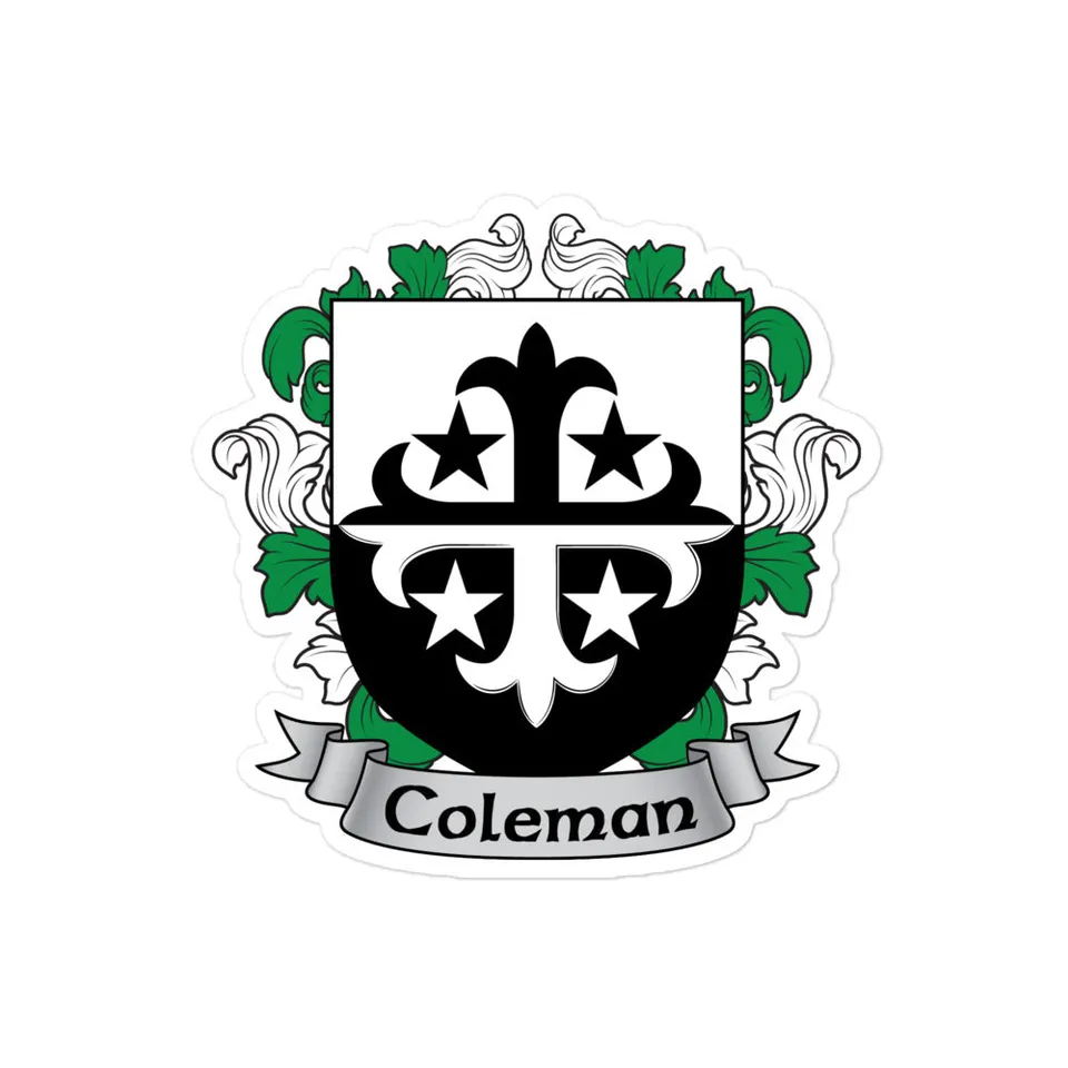7.62 Design Coleman stemma famiglia adesivo 7,6x7,6 cm vinile