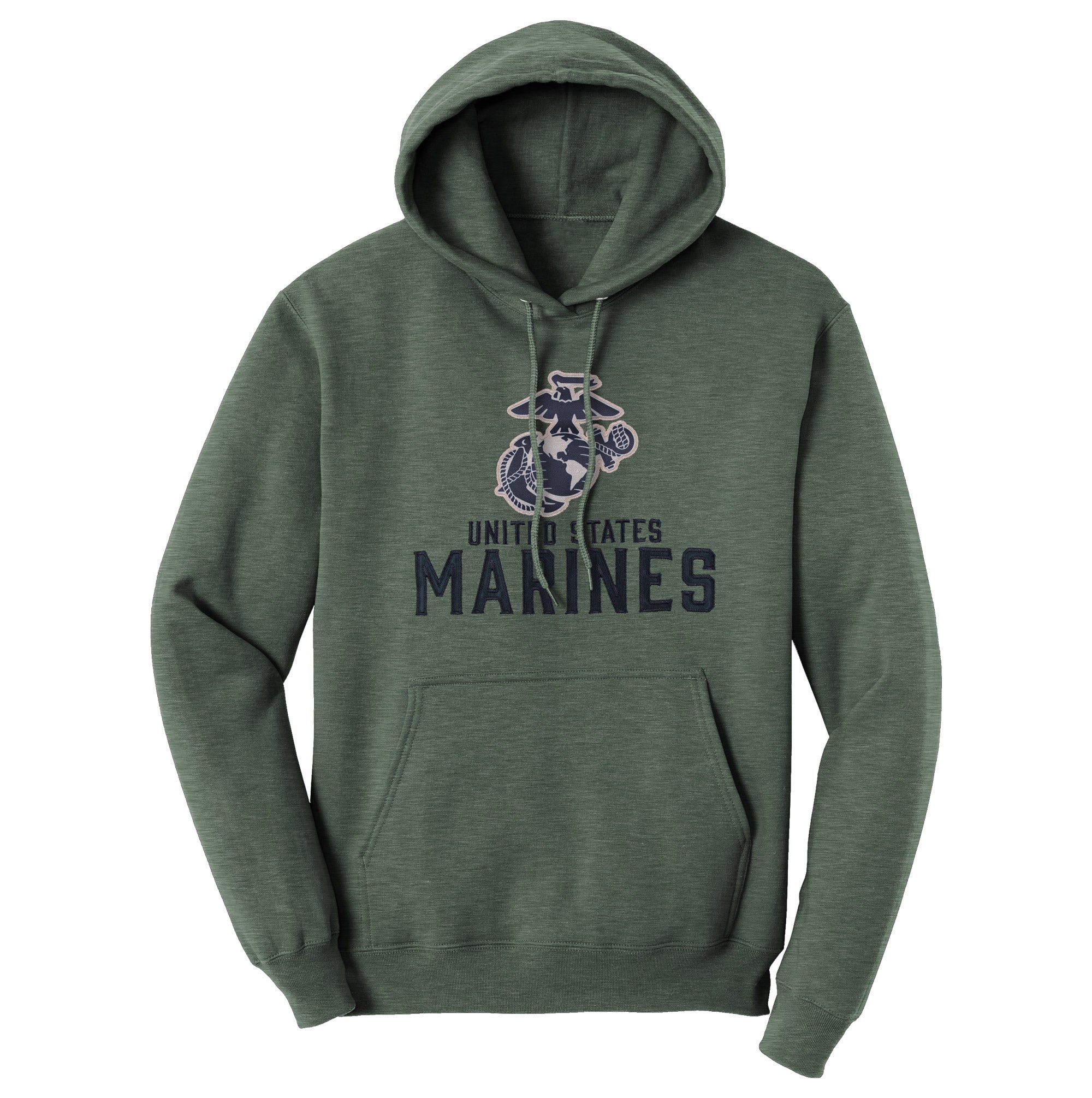 7.62 Design USMC Heather Green felpa con cappuccio verde cotone