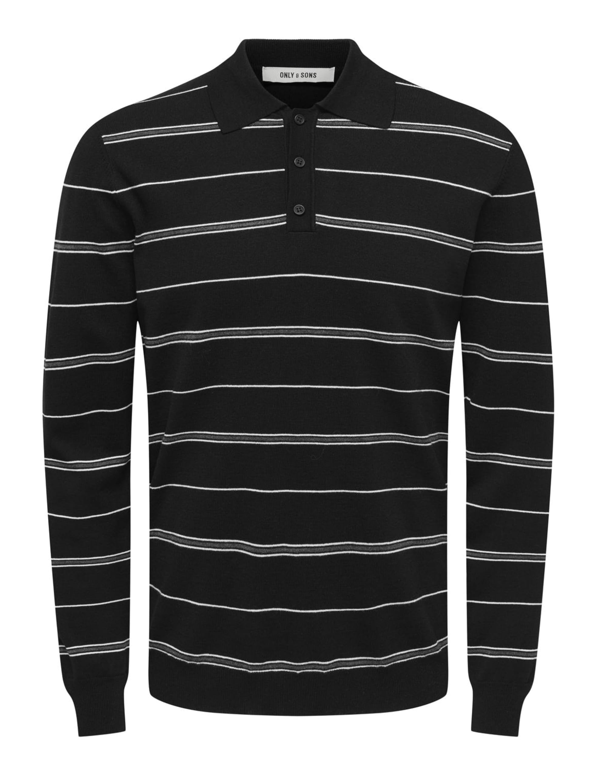 ONLY & SONS Onswyler Polo Uomo Rigata Grigio Scuro