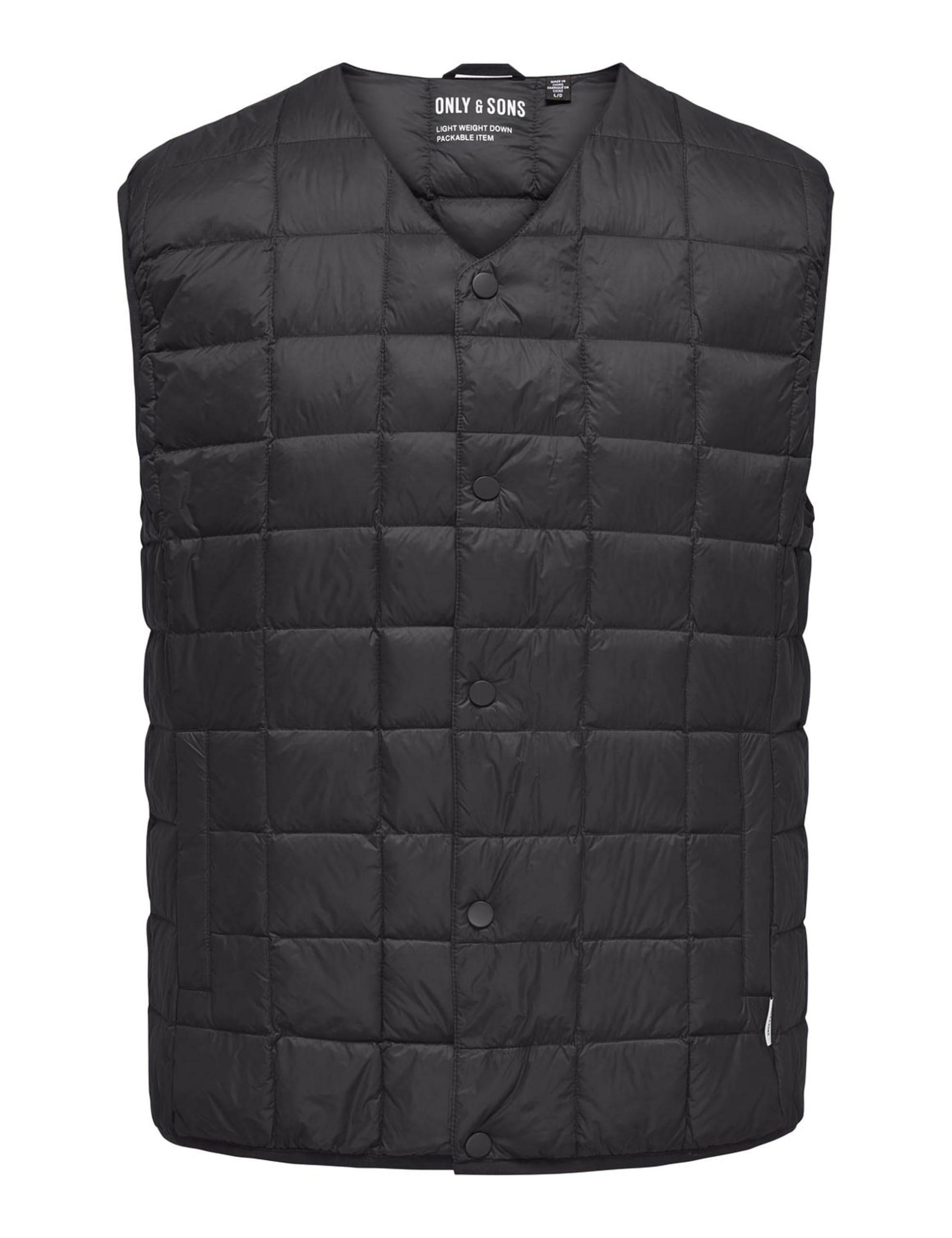 Only & Sons Onsgavin Life Gilet Trapuntato Uomo L Nero